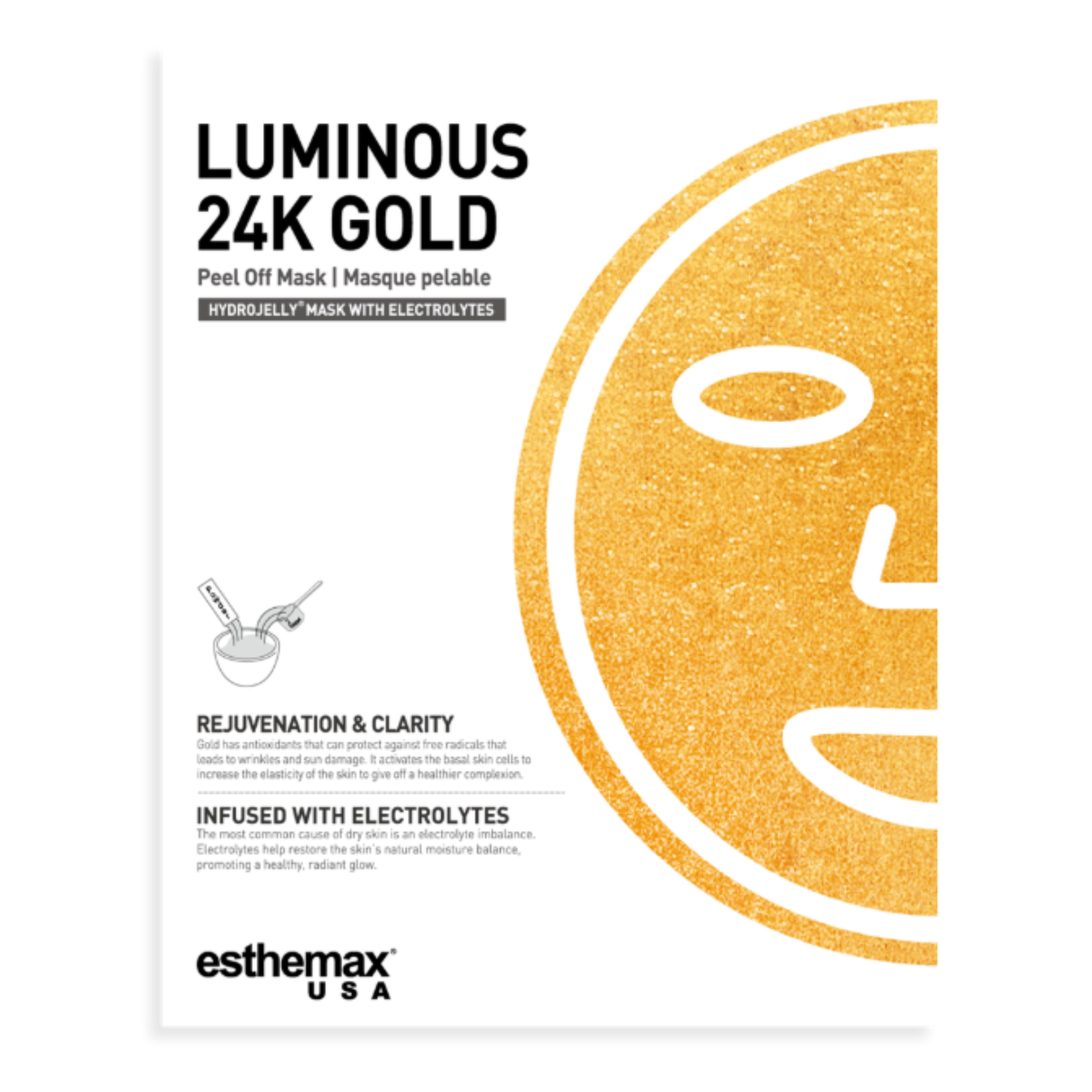 Esthemax Luminous 24k Gold Hydrojelly Mask
