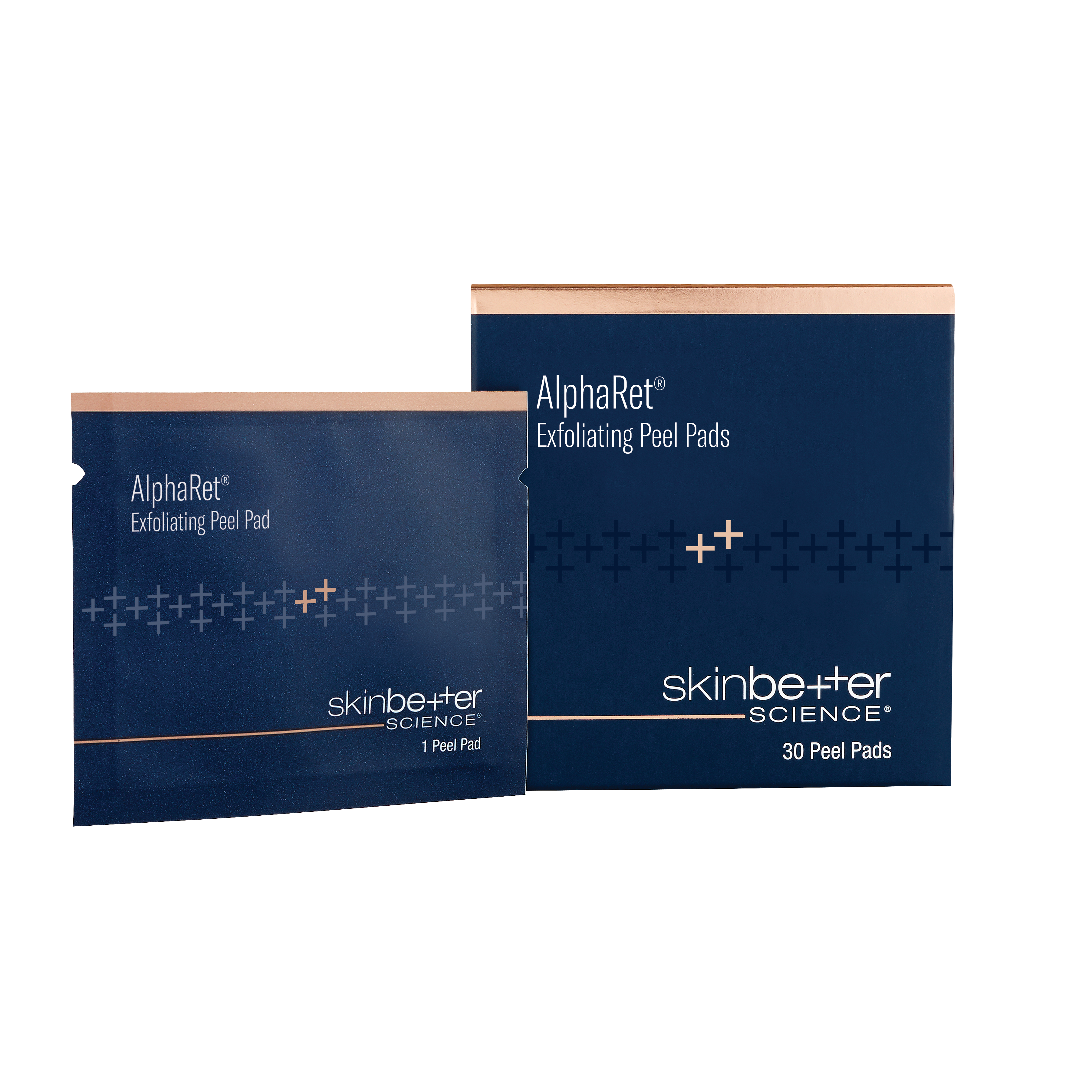AlphaRet Exfoliating Peel Pads packaging with Skinbetter Science branding on a white background