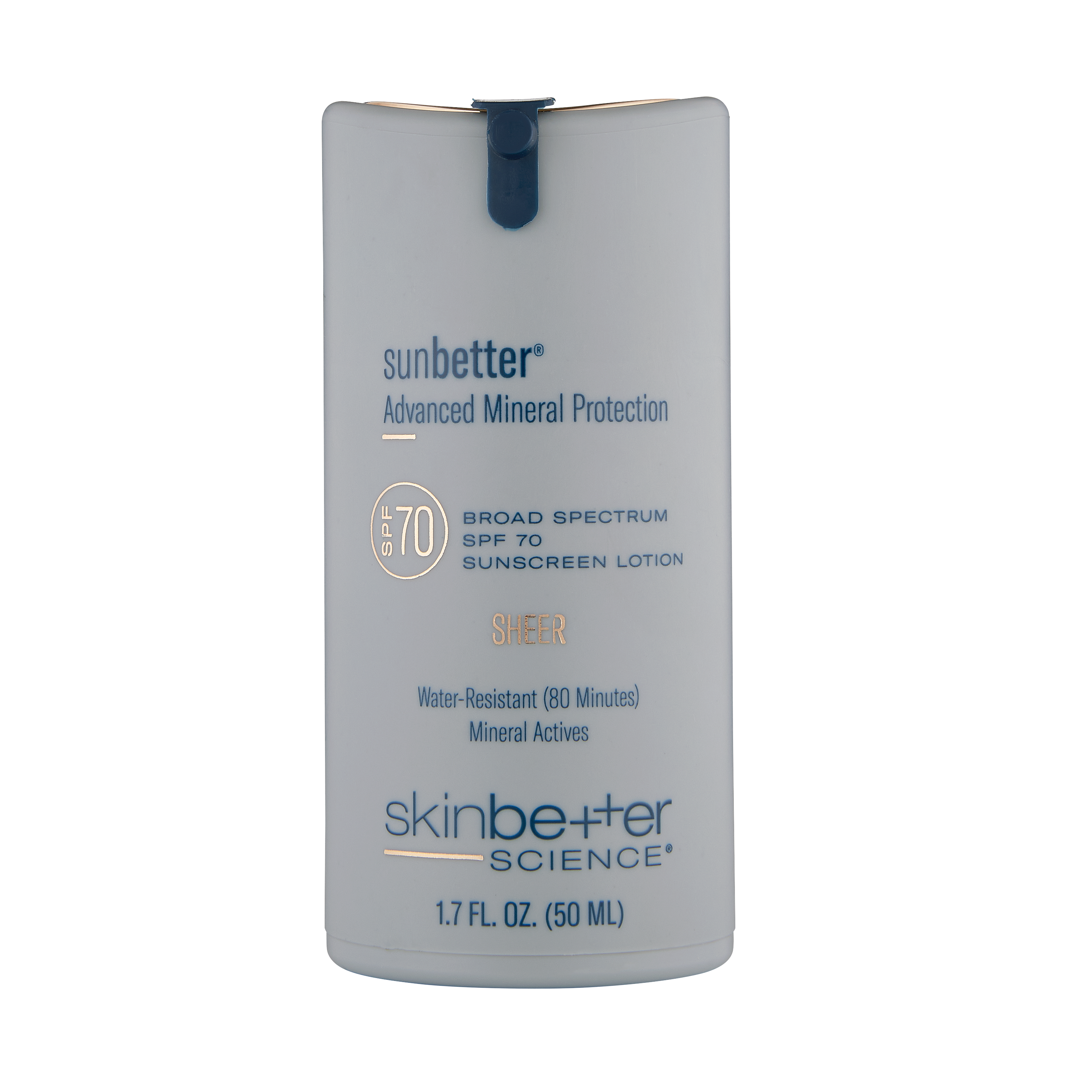 Sunbetter sunscreen lotion packaging on a white background