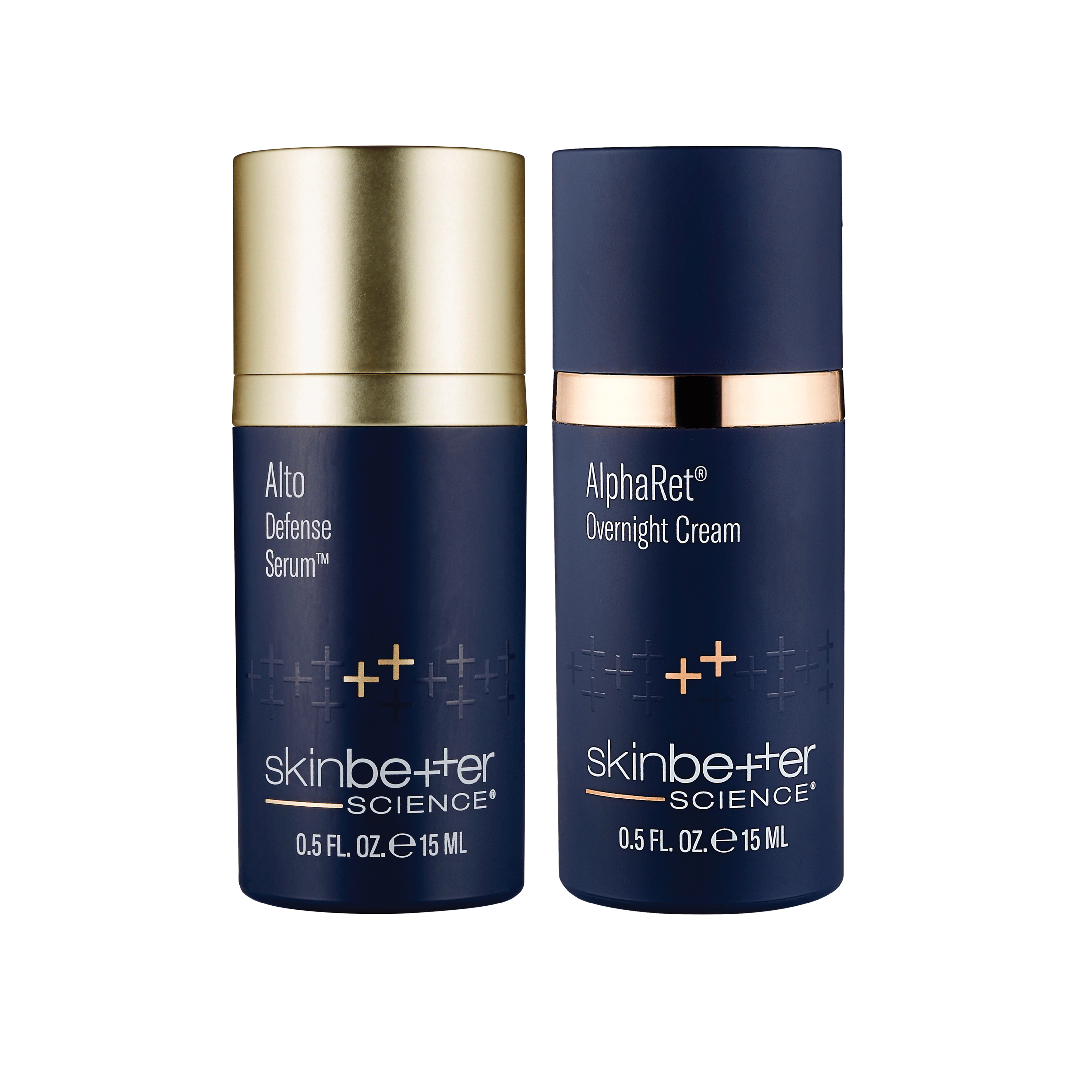 Two skincare bottles from skinbetter science on a white background