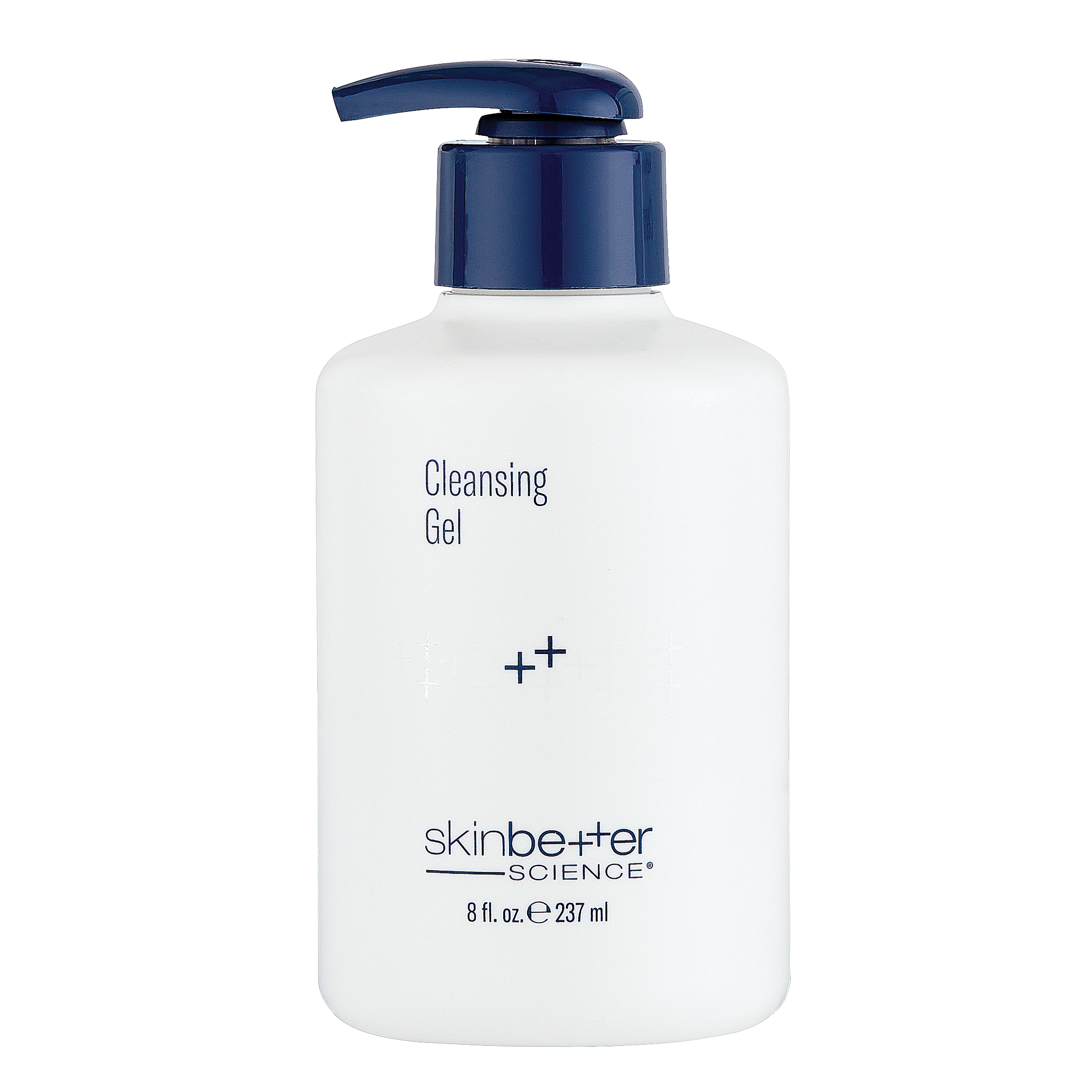 Bottle of skinbetter science cleansing gel on a white background