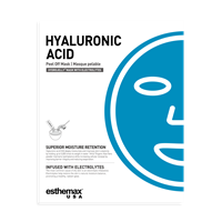 Packaging of hyaluronic acid jelly mask with blue and white design