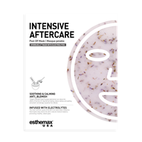 Intensive aftercare product packaging with a circular design on a white background